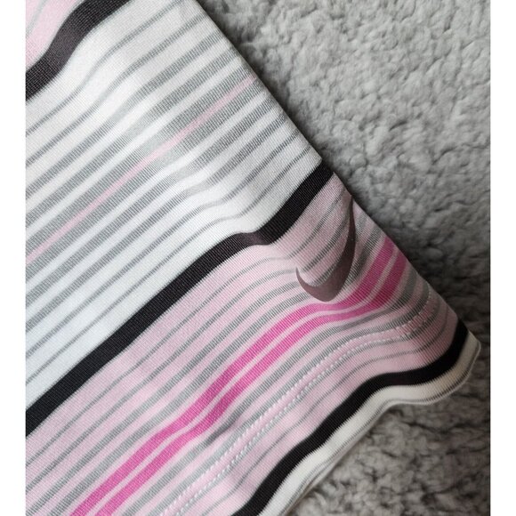 Nike Golf Tour Performance Pink & White Striped Dri-Fit Polo Shirt Size Large - Picture 5 of 15